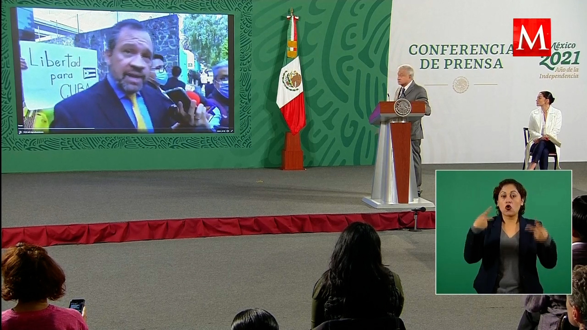 AMLO exhibe a presidente de CMDH por insultos en embajada de Cuba