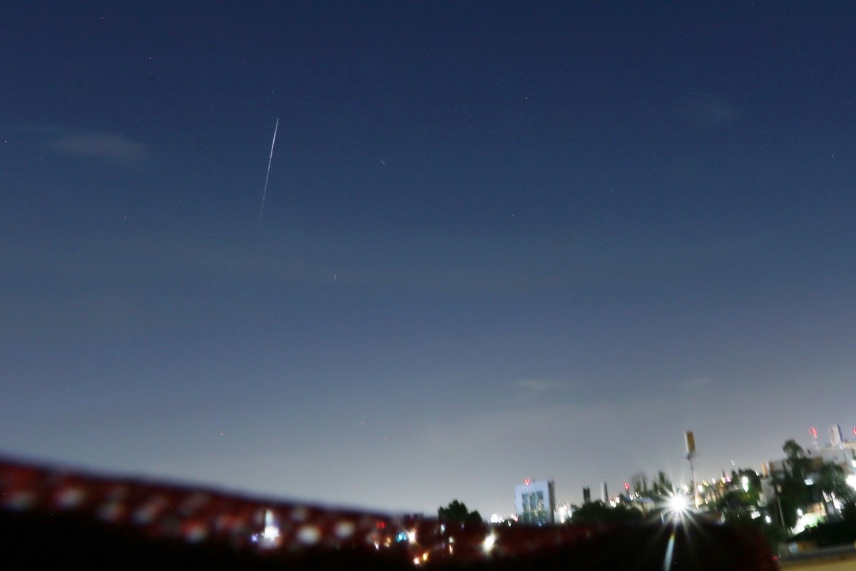 Captan paso de Estación Espacial Internacional por Nuevo León. Foto: Roberto Alanís