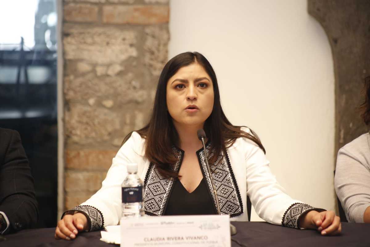 Claudia Rivera, presidenta municipal de Puebla. (Andrés Lobato)