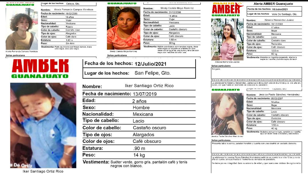 Desaparecen cinco menores en municipios de Guanajuato