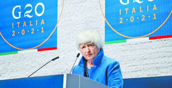 Janet Yellen representó a EU en la reunión de ministros de Finanzas y gobernadores de bancos centrales en Venecia. Andrea Merola/EFE