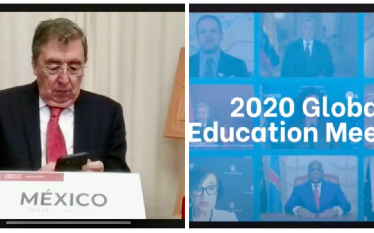 El subsecretario de Educación Media Superior, Juan Pablo Arroyo Ortiz, durante la reunión. (Especial)