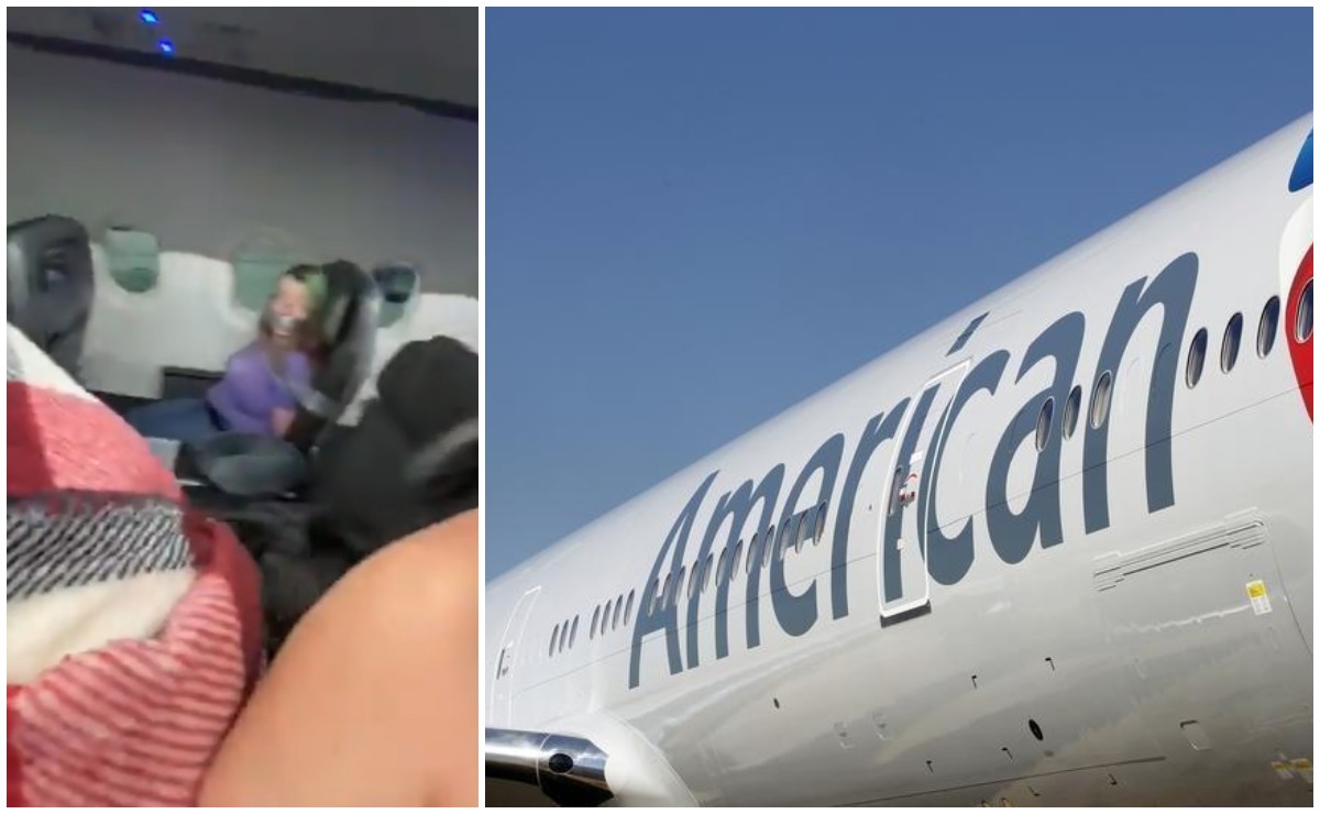 El vuelo de American Airlines viajaba a Carolina del Norte. | Fotos: Twitter y Reuters