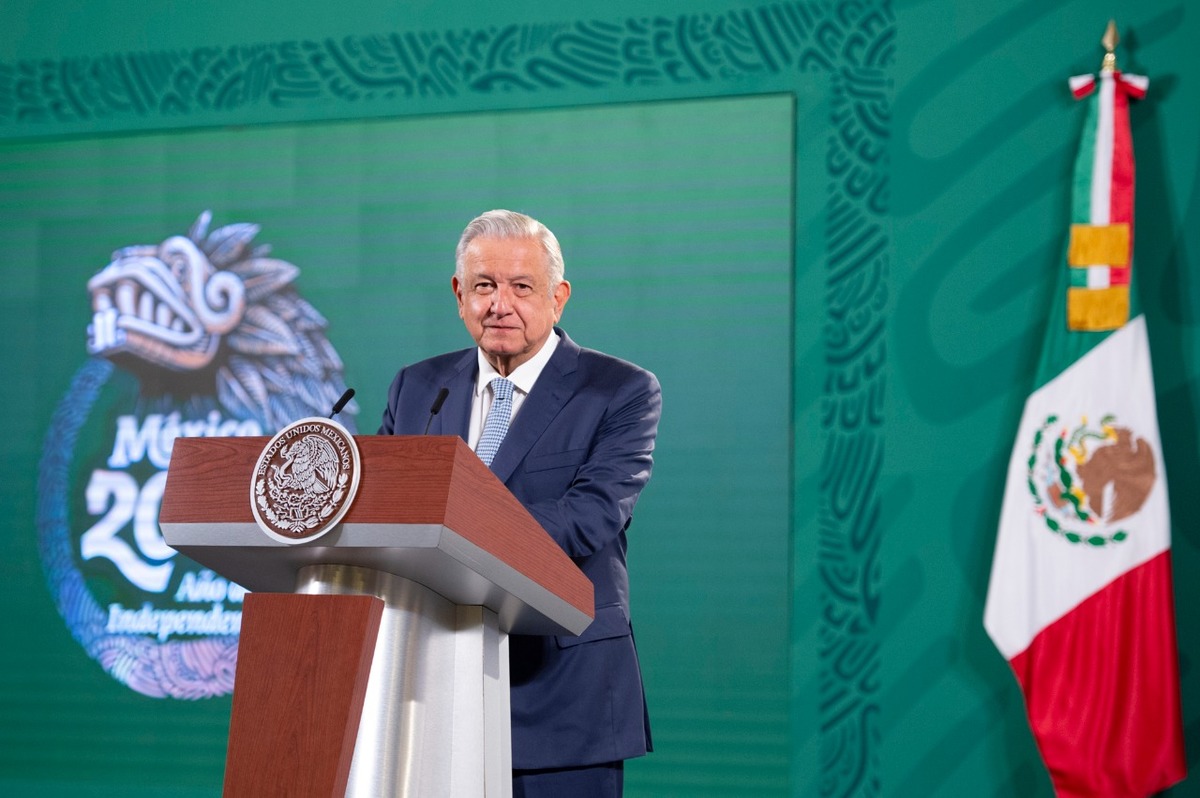 Andrés Manuel López Obrador en conferencia matutina de 15 de julio