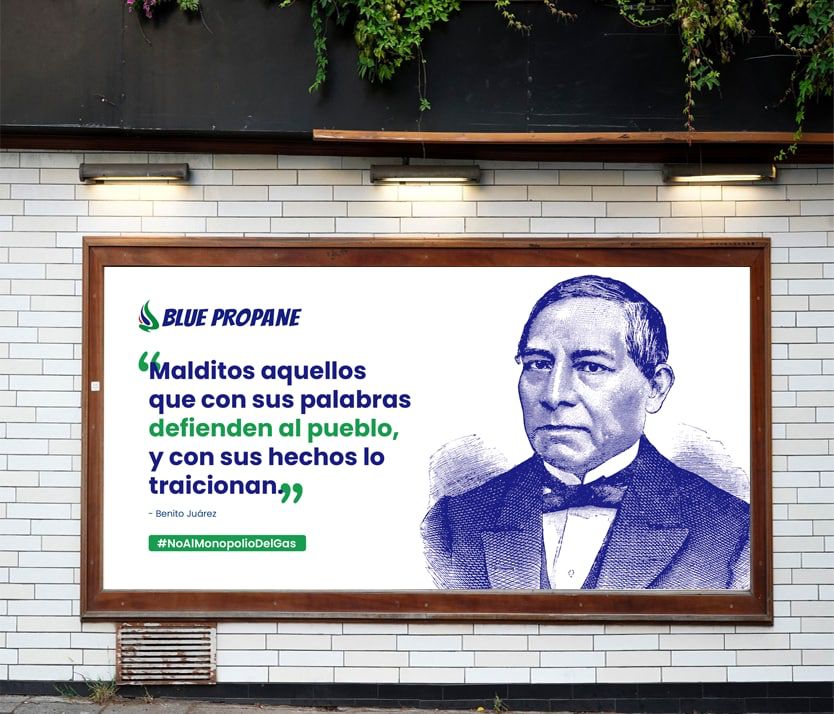 Retiran un anuncio de una gasera contra el monopolio de gas en Tijuana. (Cortesía).