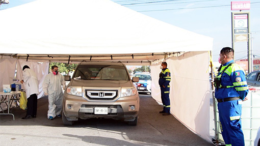 Santa Catarina instala módulos de pruebas drive thru