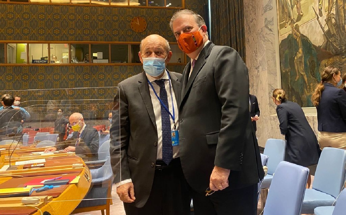 El canciller durante la sesión del Consejo de Seguridad de la ONU, en Nueva York. (Especial)