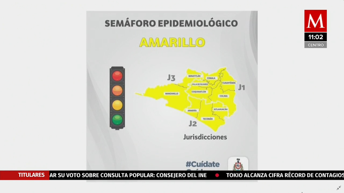 Colima regresa a semáforo amarillo tras repunte de casos por covid-19