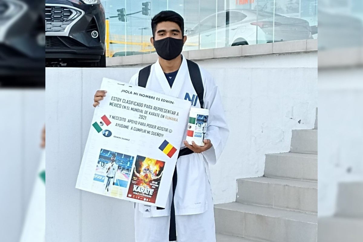 Deportista busca apoyo económico para asistir a Mundial de Karate en Rumania. Foto: Especial