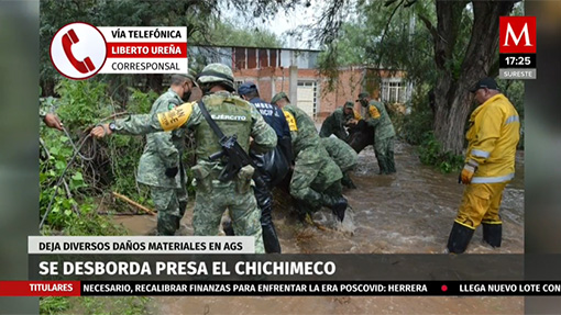 En Aguascalientes la presa Chichimeco se desborda
