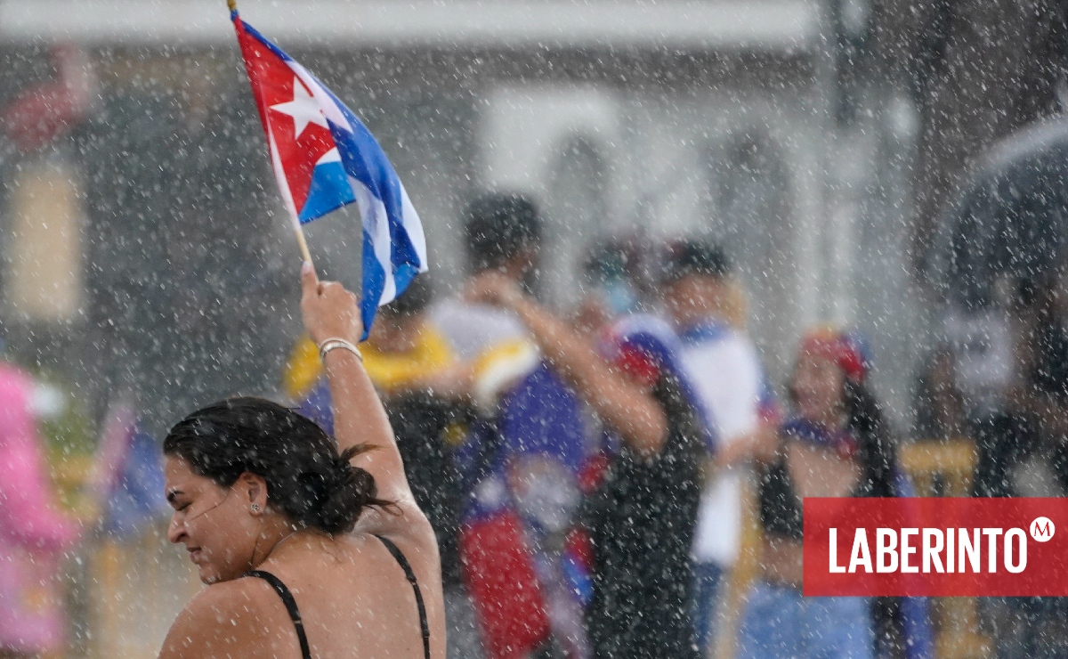 Instante de las protestas en Cuba el 14 de julio de 2021. (Wilfredo Lee | AP)
