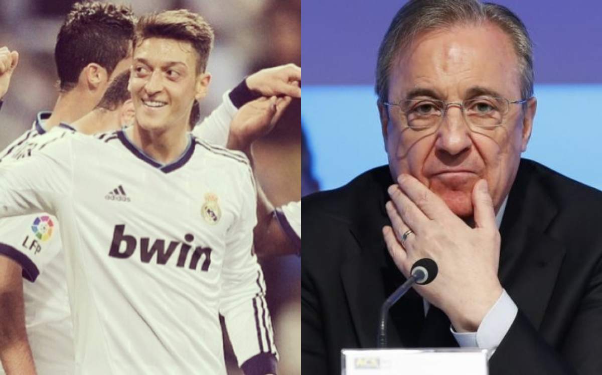 Mesut Ozil y Florentino Pérez (Instagram/EFE)