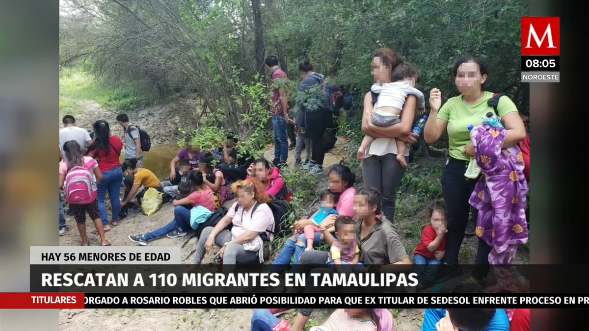 Rescatan a 110 migrantes en Tamaulipas; 56 de ellos menores de edad