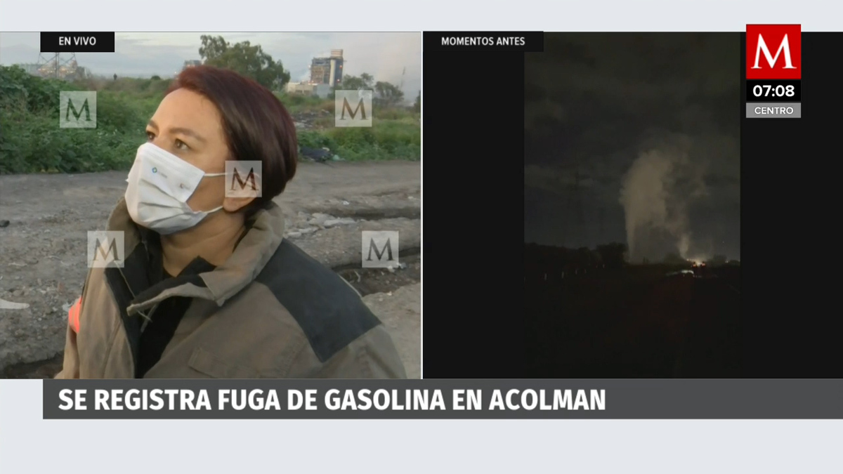 Se registra fuga de gasolina en Acolman, Estado de México