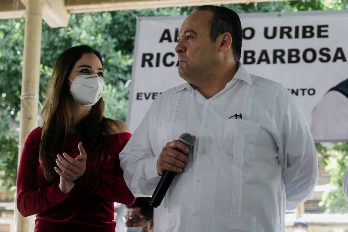 Alberto Uribe Camacho, ex candidato de Morena por la presidencia de Zapopan, acudió a Tlajomulco. (Cortesía)
