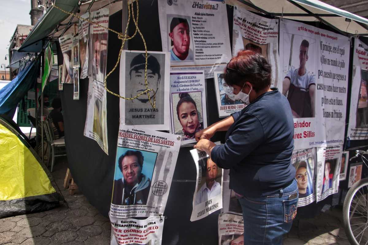 Plantón de Voz de los Desaparecidos. (Melanie Torres)