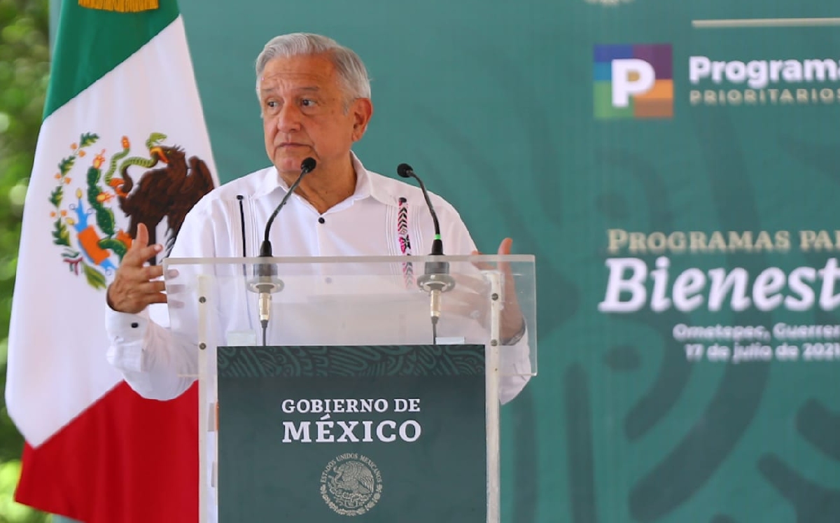 El Presidente durante su evento en Ometepec, Guerrero. (Araceli López)