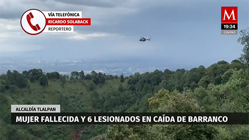 Accidente en barranca de la alcaldía Tlalpan