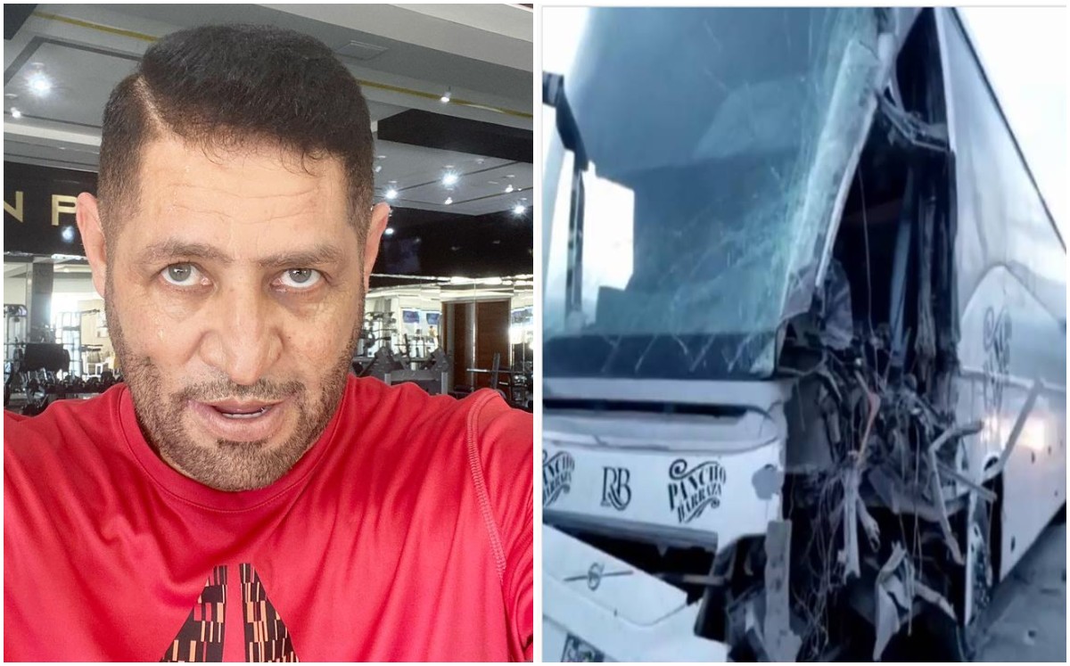 Pancho Barraza sufre accidente en carretera (Especial).