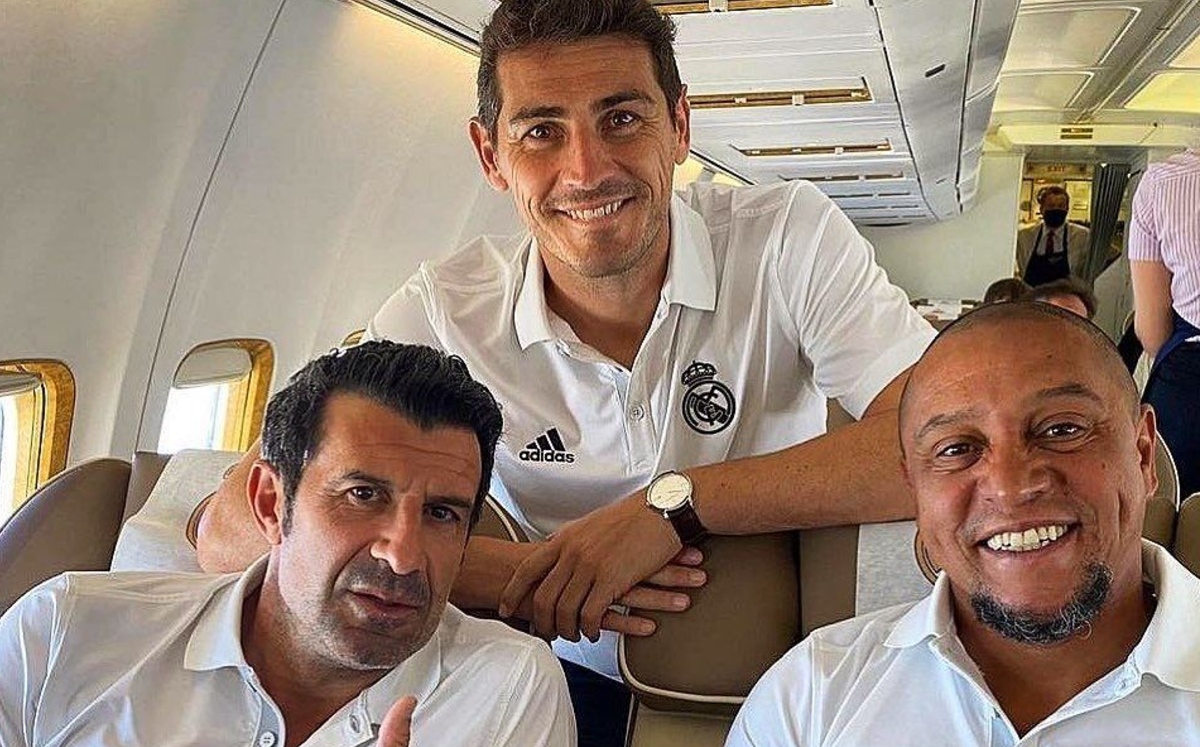 Iker Casillas, Luis Figo y Roberto Carlos (Instagram: @ikercasillas)