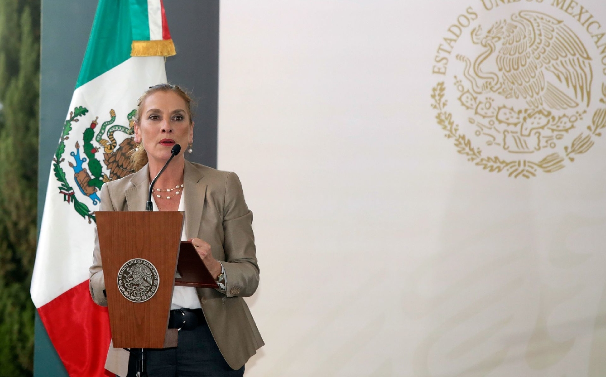 Beatriz Gutiérrez Müller durante la presentación de un libro. (Cuartoscuro)