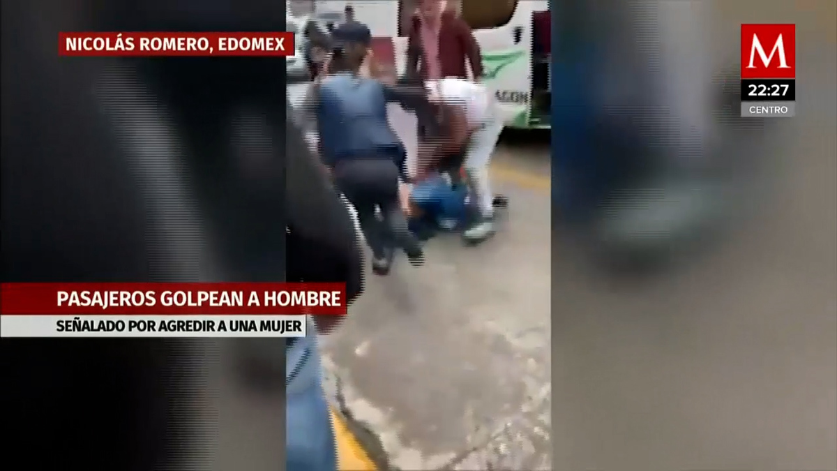 Dan golpiza a sujeto que le pegaba a una mujer en Nicolás Romero