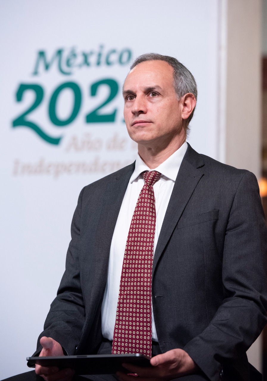Hugo López-Gatell en conferencia del Presidente.