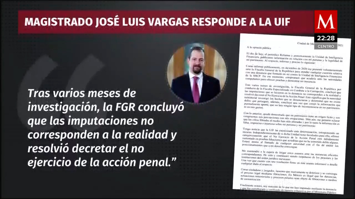 Presidente del TEPJF reitera inocencia tras impugnación de UIF