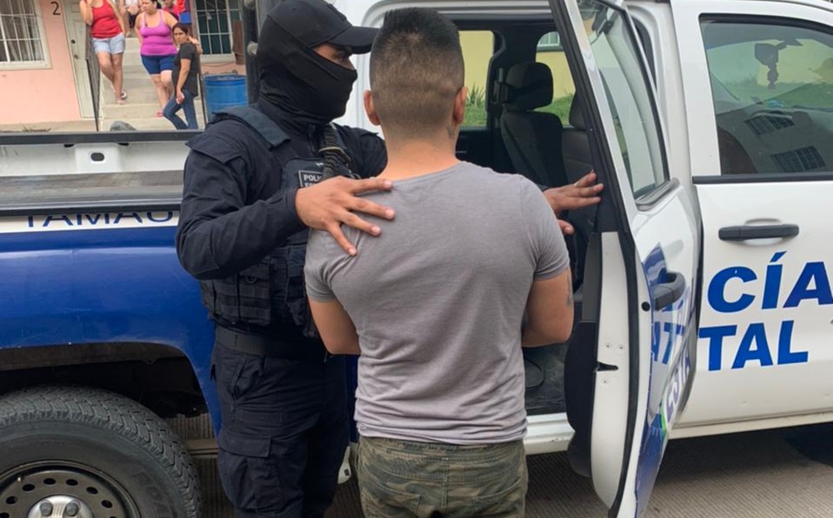 Detenidos por Policía de Tamaulipas. (Noel Vergara)