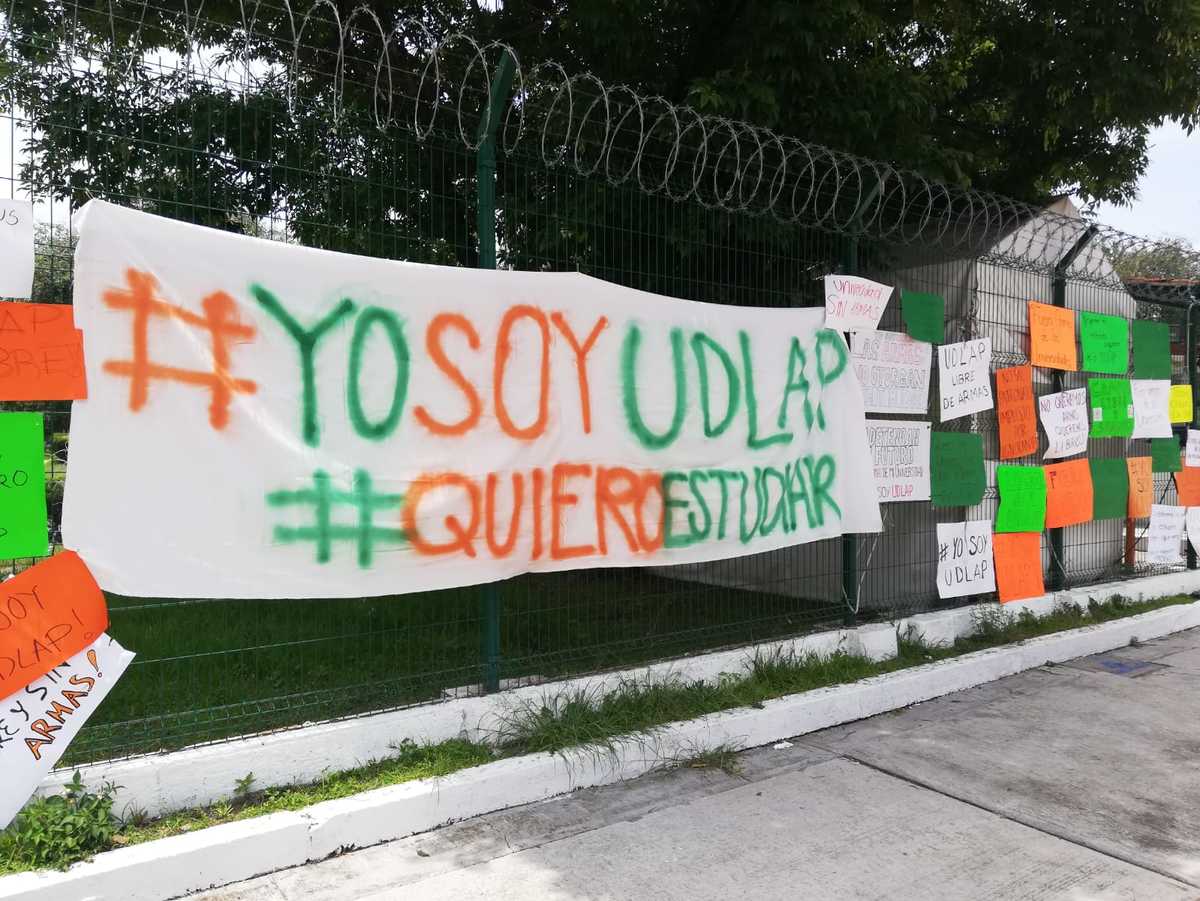 Manifestación comunidad Udlap. (Jaime Zambrano)