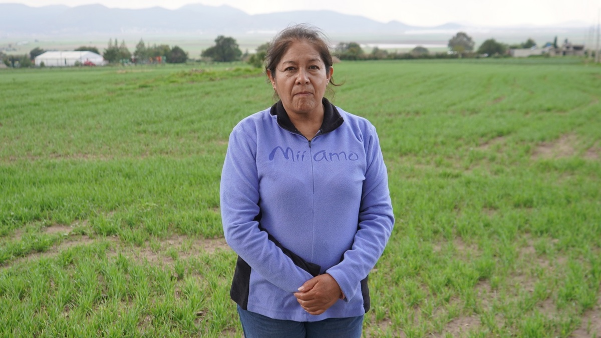 María Pérez, agricultora del municipio y beneficiaria del programa. (LESLIE CRUZ)