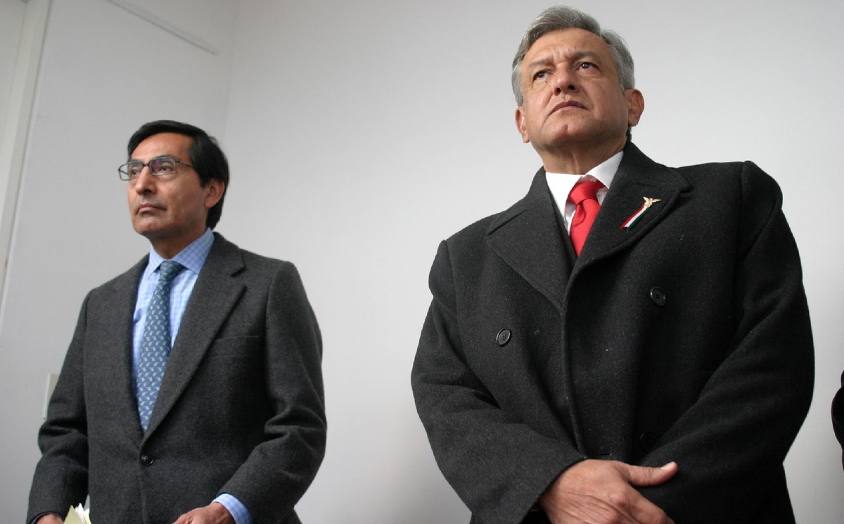 Ramírez de la O junto al presidente López Obrador. (Cuartoscuro)