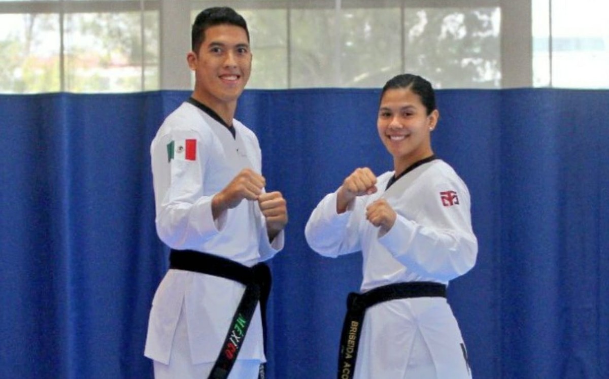 Briseida Acosta y Carlos Sansores conocen a sus rivales en taekwondo (Twitter: @CONADE)