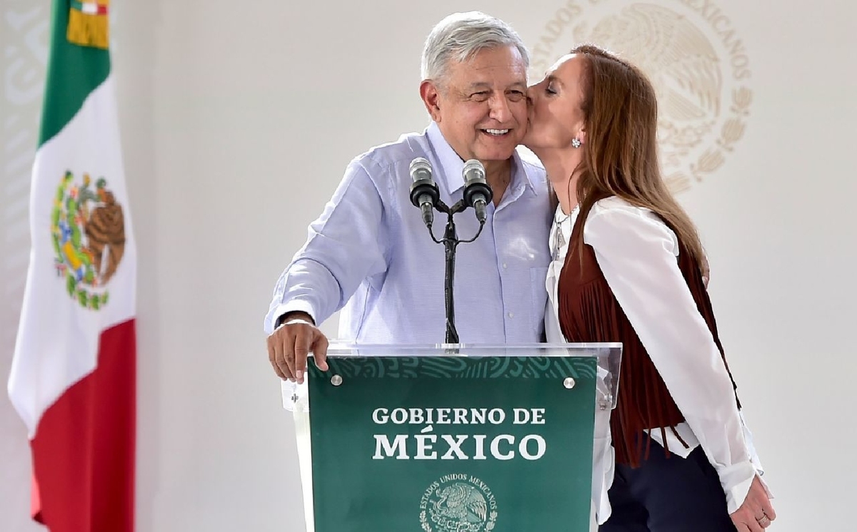 El Presidente y su esposa durante un evento en Aguascalientes. (Cuartoscuro)