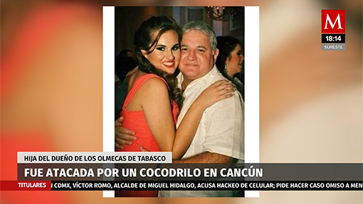 Hija del dueño de los Olmecas sufre ataque de cocodrilo