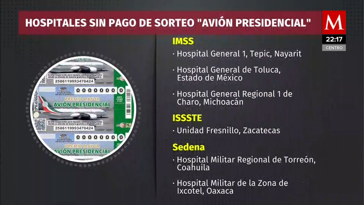 Issste Tampico recibe premio de la Lotería Nacional tras 10 meses