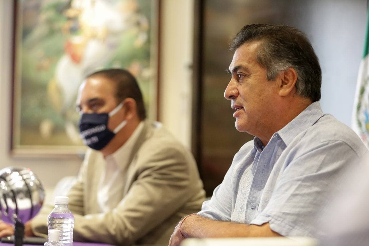 Jaime Rodríguez se reunió con la secretaria de Gobernación y Hugo López-Gatell. Foto: Especial.