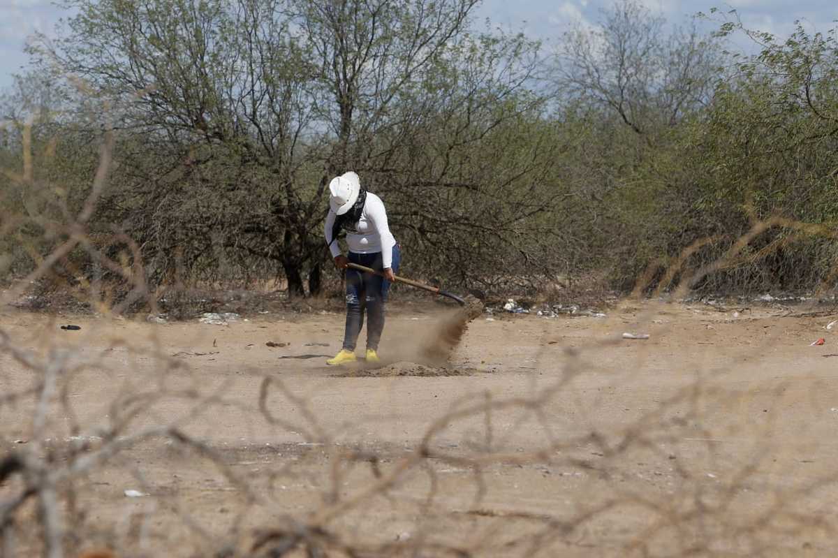 Con pala y pico, las mujeres se exponen en llamadas o mensajes que les alertan del hallazgo de un nuevo cuerpo. (Ariana Pérez)