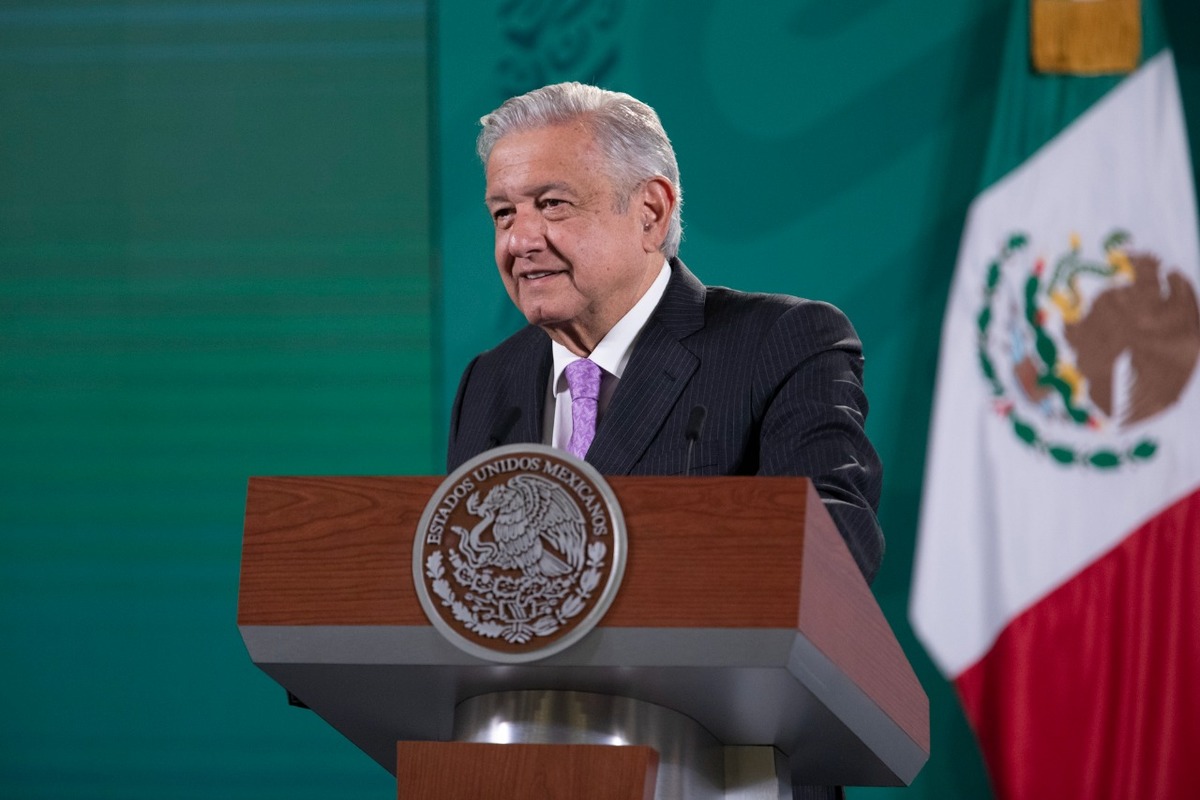 El presidente Andrés Manuel López Obrador durante su conferencia matutina desde Palacio Nacional. (Cortesía)