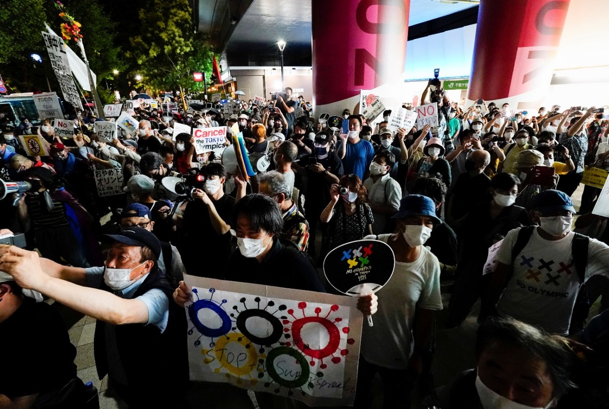 Manifestación en la ceremonia de los Juegos Olímpicos (Reuters)