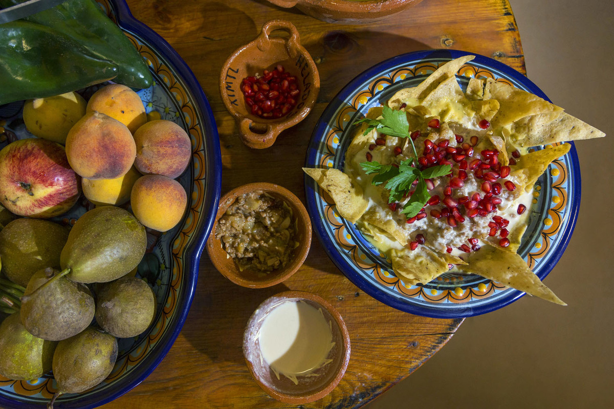 Chilaquiles en nogada. (Andrés Lobato)