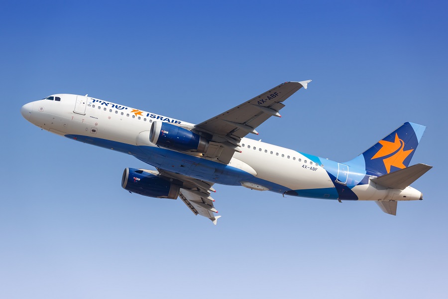 Avión de la aerolínea israelí Israir. (Shutterstock)