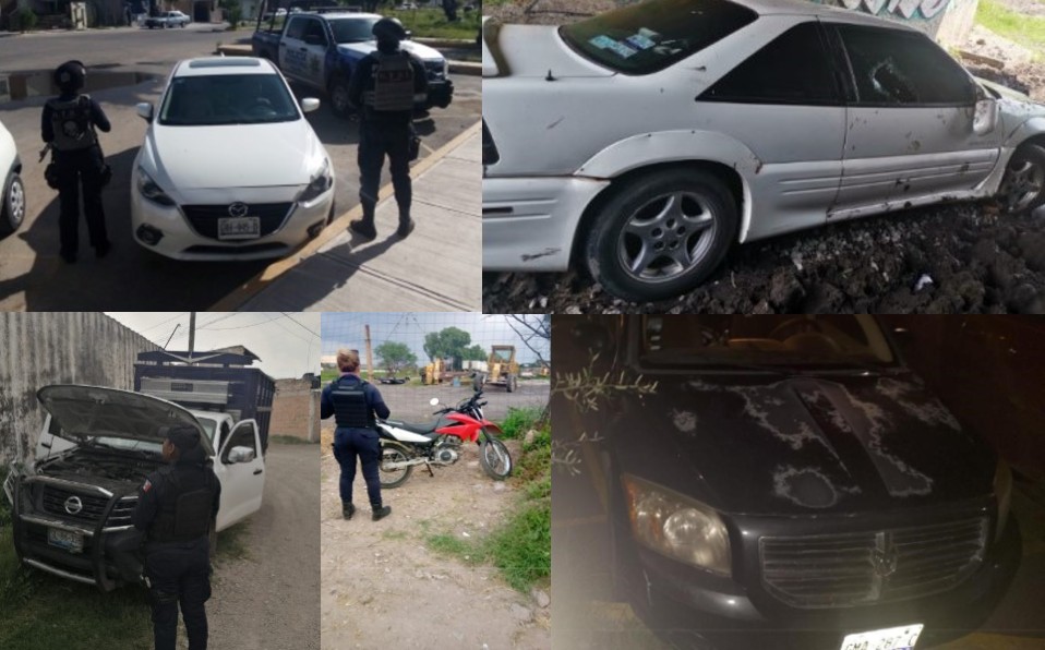 Aseguran en Celaya 9 vehículos robados; no hay detenidos