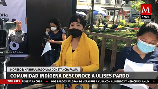 Comunidad indígena desconoce a Ulises Pardo