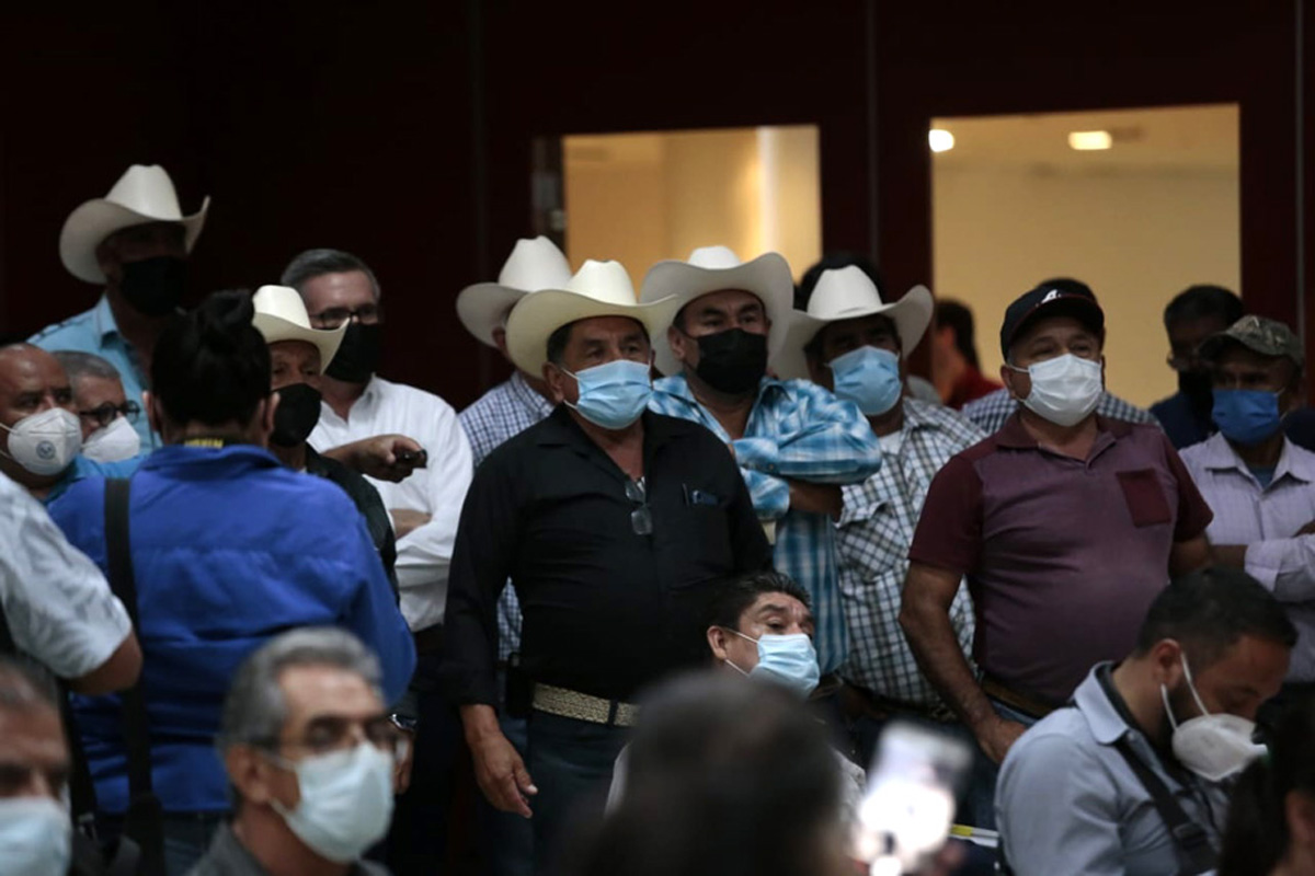 Productores de Lerdo del Módulo de Riego 03 San Jacinto Jerusalén. (Mauricio Román)