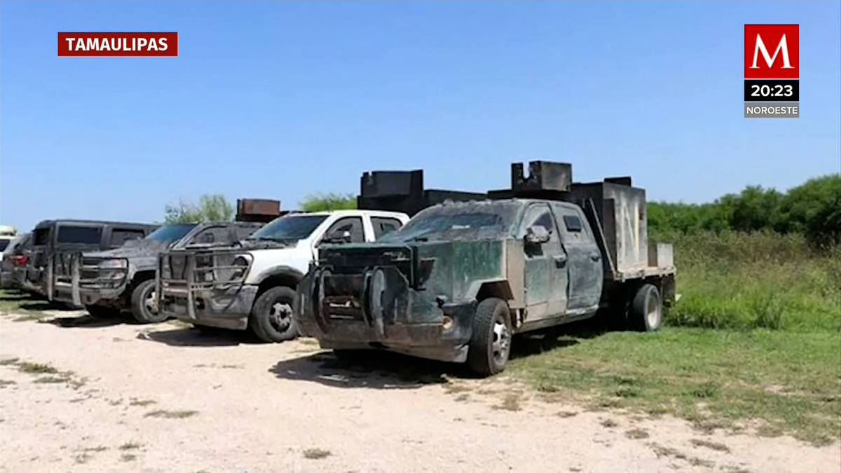 Tamaulipas informó el decomiso de 14 vehículos con blindaje artesanal