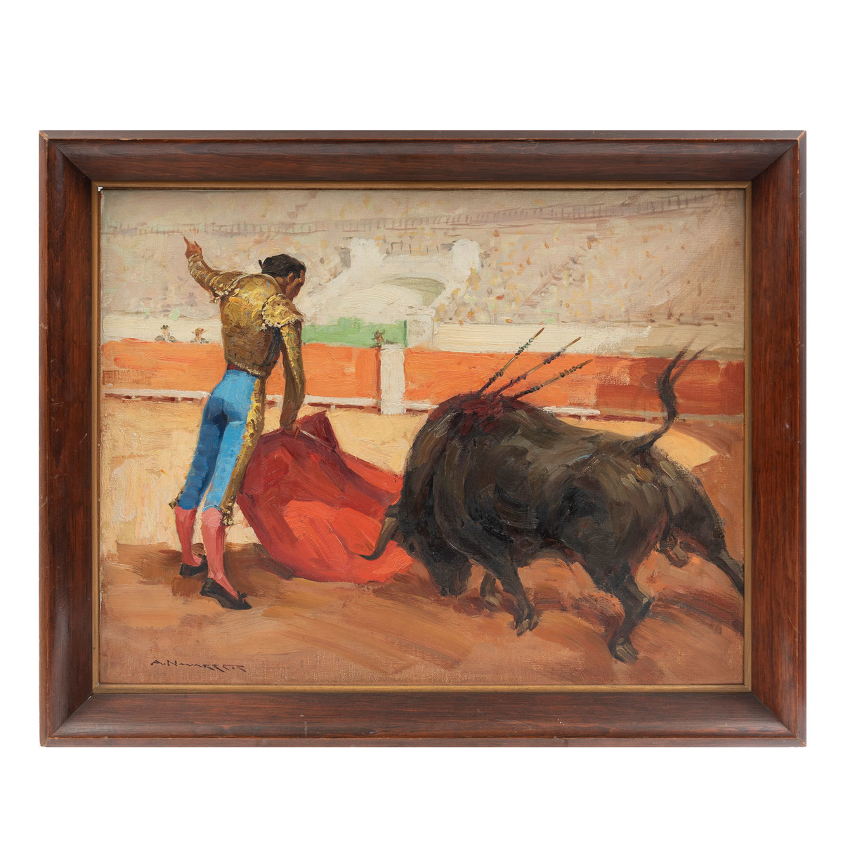 “Torero”, de Antonio  Navarrete, una de las obras en subasta. (Cortesía)