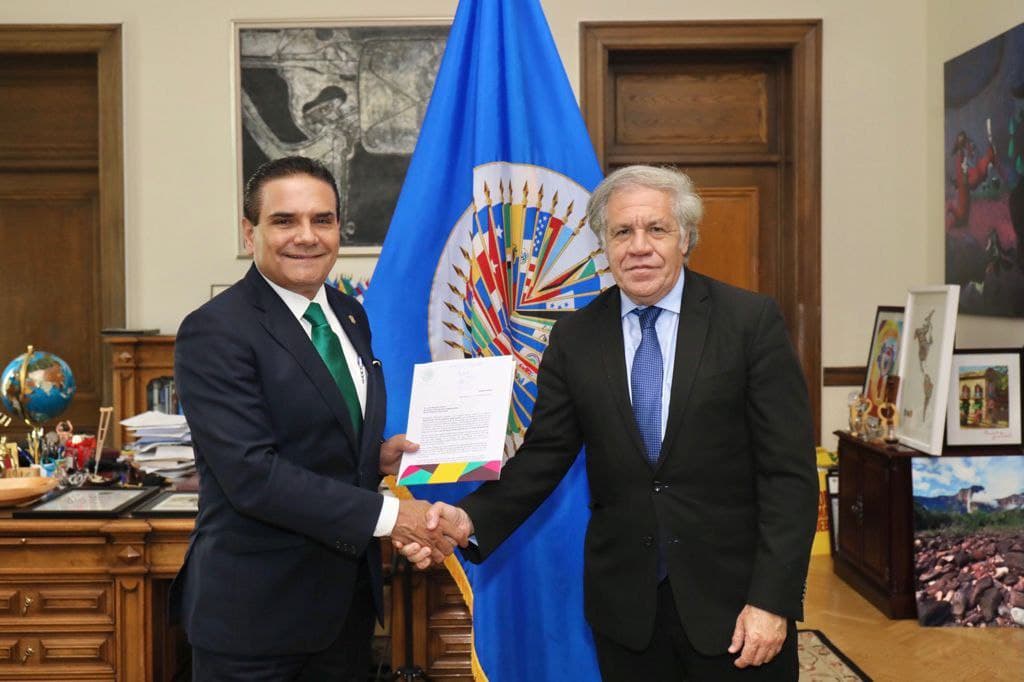 Aureoles se reunió con Luis Almagro en Washington. (Twitter)