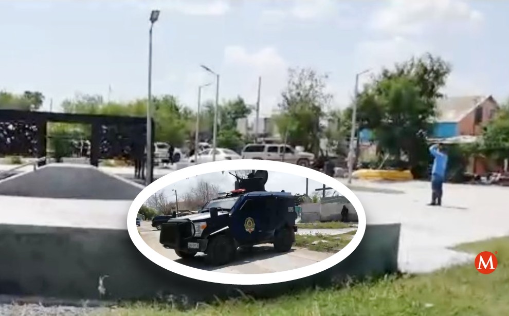Enfrentamiento en la colonia Lázaro Cárdenas en Reynosa. (Especial)