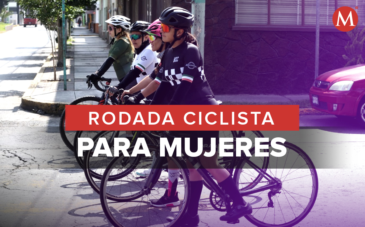 Integrantes de la rodada de mujeres en Pachuca. (Jorge Sánchez)